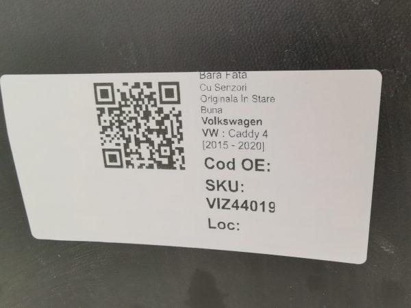 Bara Fata Volkswagen VW  Caddy 4 [2015 - 2020] Cu Senzori Originala In Stare Buna - imagine 8