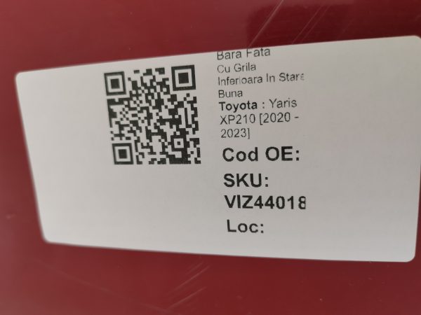 Bara Fata Toyota  Yaris XP210 [2020 - 2023] Cu Grila Inferioara In Stare Buna - imagine 8