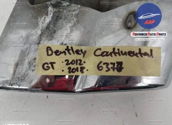 Tips ornament cromat evacuare original in stare buna Bentley  Continental GT  2 [2010 - 2015] - imagine 3