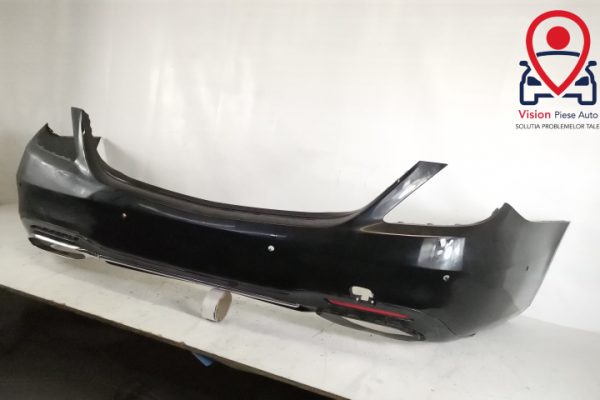Bara Spate Originala Cu Senzori Si Fusta Cu Ornamente Crom In Stare Buna Mercedes-Benz  S-Class  W222 [facelift] [2017 - 2019] - imagine 3
