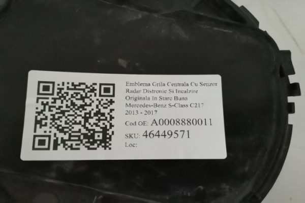 Emblema Grila Centrala Cu Senzor Radar Distronic Si Incalzire Originala In Stare Buna Mercedes-Benz S-Class C217 [2013 - 2017] Mercedes-Benz  S-Class C217 [2013 - 2017] - imagine 7