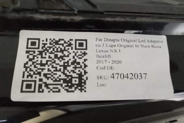 Far Dreapta Original Led Adaptive cu 3 Lupe Original In Stare Buna Lexus  NX  1 [facelift] [2017 - 2020] - imagine 8