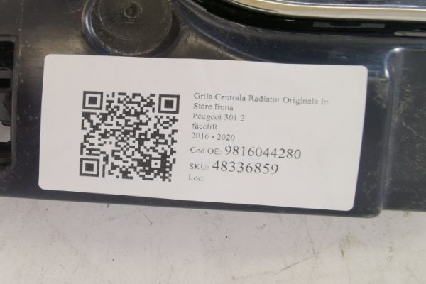 Grila Centrala Radiator Originala In Stare Buna Peugeot  301 2 [facelift] [2016 - 2020] - imagine 7