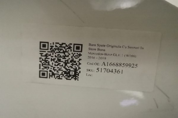 Bara Spate Originala Cu Senzori In Stare Buna Mercedes-Benz  GLE  1  [2016 - 2019] - imagine 8