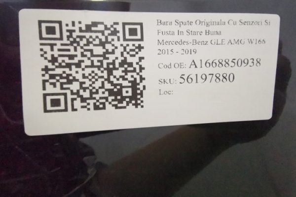 Bara Spate Originala Cu Senzori Si Fusta In Stare Buna Mercedes-Benz  GLE AMG  W166 [2015 - 2019] - imagine 8