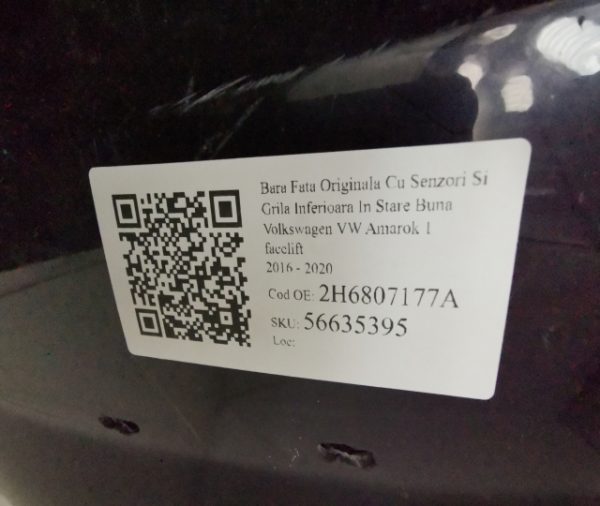 Bara Fata Originala Cu Senzori Si Grila Inferioara In Stare Buna Volkswagen VW  Amarok  1 [facelift] [2016 - 2020] - imagine 8