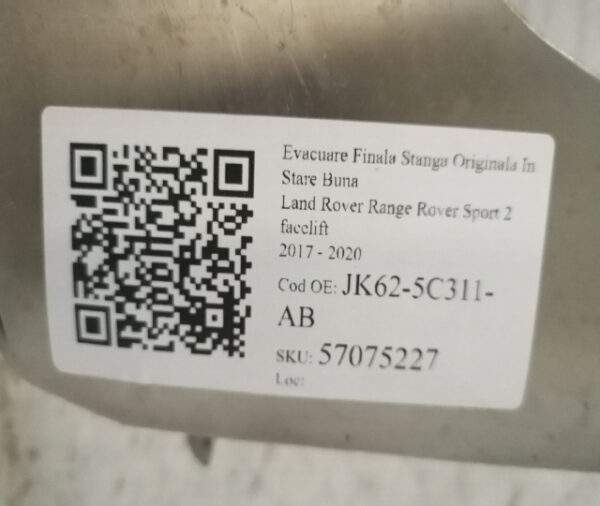 Evacuare Finala Stanga Originala In Stare Buna Land Rover  Range Rover Sport  2 [facelift] [2017 - 2020] - imagine 7