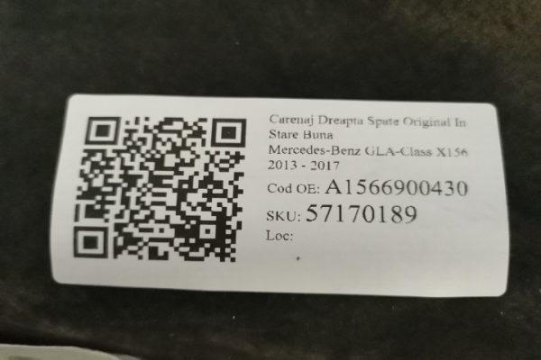 Carenaj Dreapta Spate Original In Stare Buna Mercedes-Benz  GLA-Class  X156 [2013 - 2017] - imagine 7