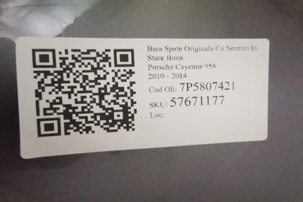Bara Spate Originala Cu Senzori In Stare Buna Porsche  Cayenne  958 [2010 - 2014] - imagine 8