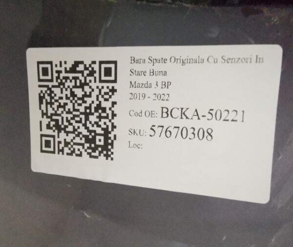 Bara Spate Originala Cu Senzori In Stare Buna Mazda  3 BP [2019 - 2022] - imagine 8