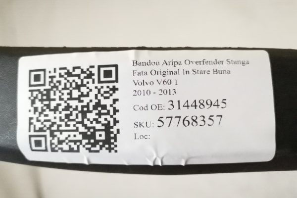 Bandou Aripa Overfender Stanga Fata Original In Stare Buna Volvo  V60  1 [2010 - 2013] - imagine 7