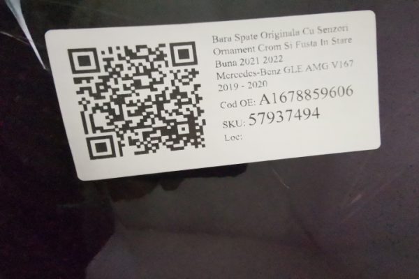 Bara Spate Originala Cu Senzori Ornament Crom Si Fusta In Stare Buna 2021 2022 Mercedes-Benz  GLE AMG  W167 [2019 - 2020] - imagine 8