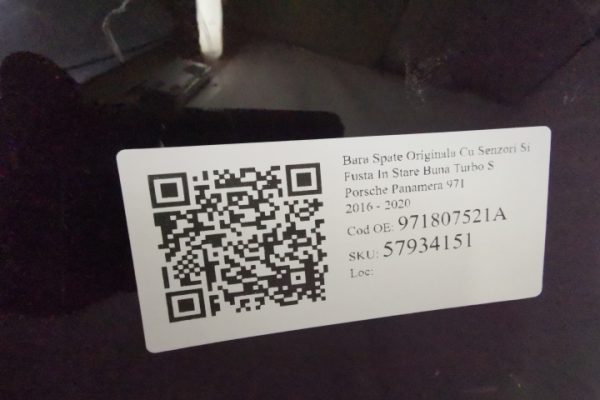 Bara Spate Originala Cu Senzori Si Fusta In Stare Buna Turbo S Porsche  Panamera  971 [2016 - 2020] - imagine 8