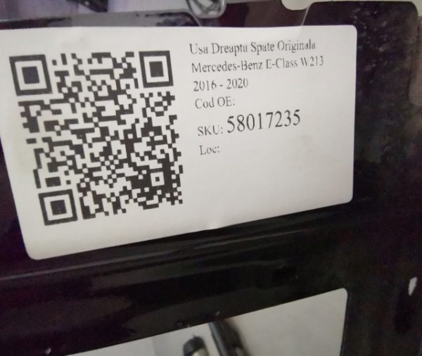 Usa Dreapta Spate Originala Mercedes-Benz E-Class W213 [2016 - 2020] Mercedes-Benz  E-Class W213 [2016 - 2020] - imagine 7