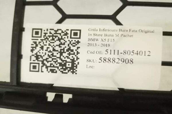 Grila Inferioara Bara Fata Original In Stare Buna M Pachet BMW  X5  F15 [2013 - 2018] - imagine 7