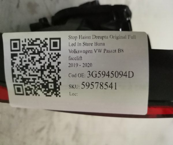 Stop Haion Stanga Original Full Led In Stare Buna Volkswagen VW  Passat  B8 [facelift] [2019 - 2020] - imagine 7
