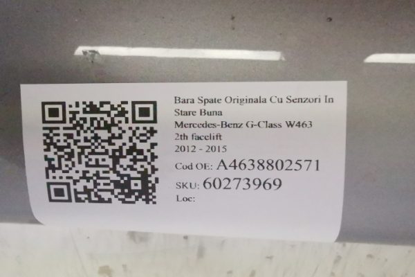 Bara Spate Originala Cu Senzori In Stare Buna  Mercedes-Benz  G-Class  W463 [2th facelift] [2012 - 2015] - imagine 7