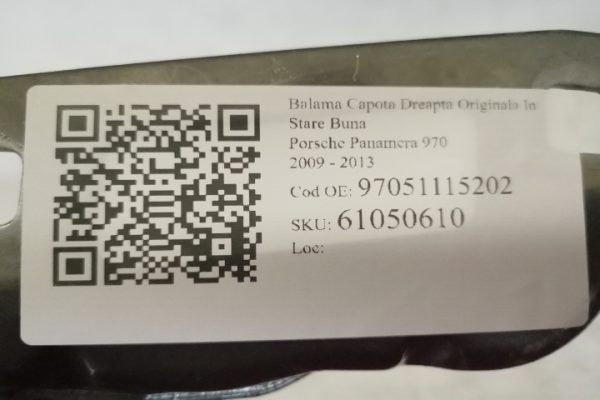 Balama Capota Dreapta Originala In Stare Buna Porsche  Panamera  970 [2009 - 2013] - imagine 7
