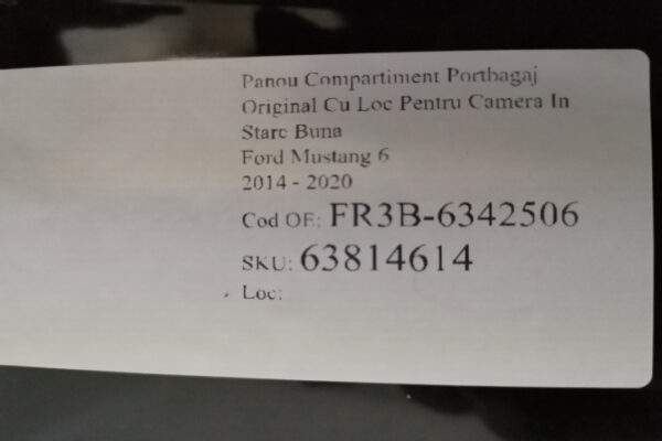 Panou Compartiment Portbagaj Original Cu Loc Pentru Camera In Stare Buna Ford  Mustang  6 [2014 - 2020] - imagine 7