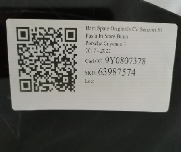 Bara Spate Originala Cu Senzori Si Fusta In Stare Buna Porsche  Cayenne  3 [2017 - 2022] - imagine 8
