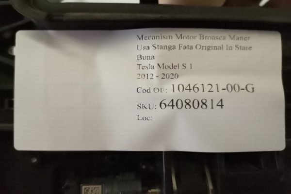 Mecanism Motor Broasca Maner Usa Stanga Fata Original In Stare Buna Tesla  Model S  1 [2012 - 2020] - imagine 7