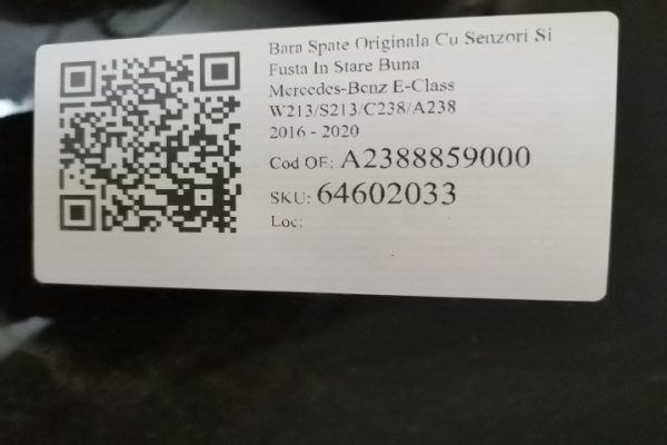 Bara Spate Originala Cu Senzori Si Fusta In Stare Buna Coupe AMG Mercedes-Benz  E-Class  C238 [2016 - 2020] - imagine 8