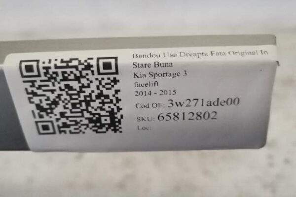 Bandou Usa Dreapta Fata Original In Stare Buna Kia  Sportage  3 [facelift] [2014 - 2015] - imagine 7