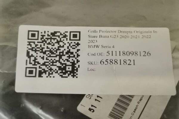 Grila Proiector Dreapta Originala In Stare Buna G23 2020 2021 2022 2023 BMW  Seria 4 - imagine 7
