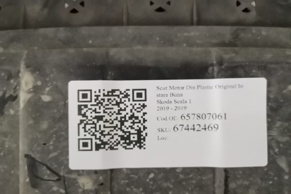 Deflector/ Scut Motor Din Plastic Original In stare Buna Skoda  Scala  1 [2019 - 2019] - imagine 3