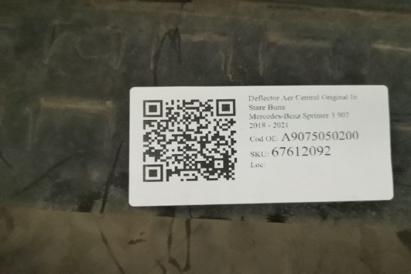 Deflector Aer Central Original In Stare Buna Mercedes-Benz  Sprinter  3 907 [2018 - 2021] - imagine 3