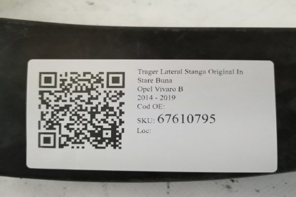 Trager Lateral Stanga Original In Stare Buna Opel  Vivaro  B [2014 - 2019] - imagine 3