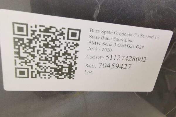 Bara Spate Originala Cu Senzori In Stare Buna Sport Line  BMW  Seria 3  G20/G21/G28 [2018 - 2020] - imagine 7