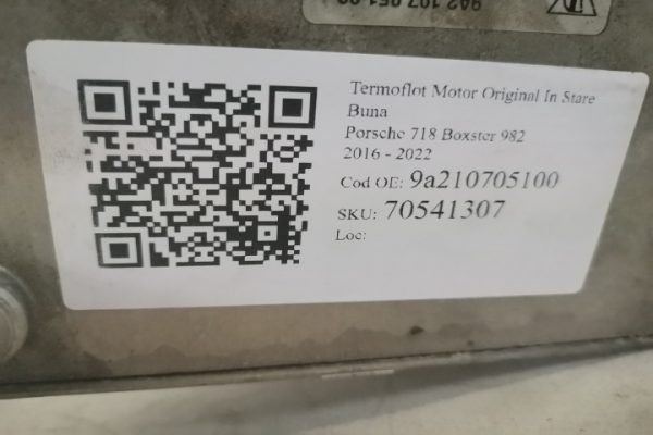 Termoflot Motor Original In Stare Buna Porsche  718 Boxster  982 [2016 - 2022] - imagine 7