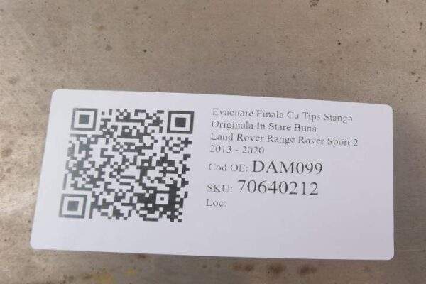 Evacuare Finala Cu Tips Stanga Originala In Stare Buna	 Land Rover  Range Rover Sport  2 [2013 - 2020] - imagine 7