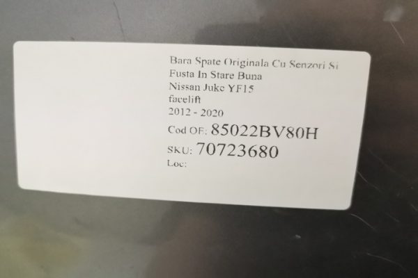 Bara Spate Originala Cu Senzori Si Fusta In Stare Buna Nissan  Juke  YF15 [2010 - 2014] - imagine 7