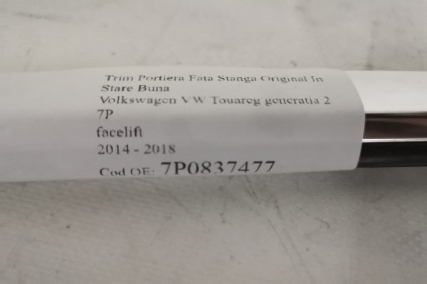 Trim Portiera Fata Stanga Original In Stare Buna Volkswagen VW  Touareg  generatia 2 7P [facelift] [2014 - 2018] - imagine 7