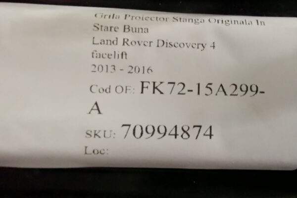 Grila Proiector Stanga Originala In Stare Buna Land Rover  Discovery  4 [facelift] [2013 - 2016] - imagine 7
