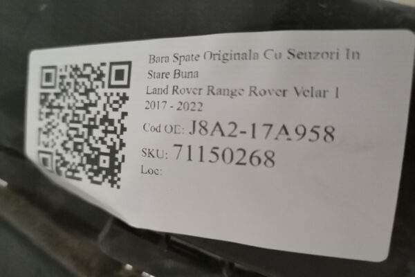 Bara Spate Originala Cu Senzori In Stare Buna Land Rover  Range Rover Velar  1 [2017 - 2022] - imagine 7