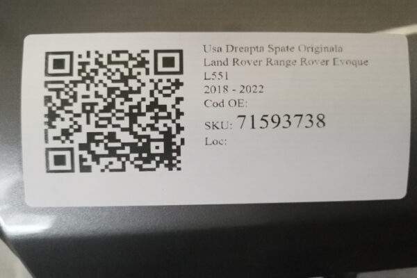 Usa Dreapta Spate Originala Land Rover  Range Rover Evoque  L551 [2018 - 2022] - imagine 7
