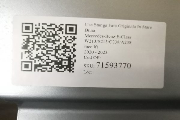 Usa Stanga Fata Originala In Stare Buna Mercedes-Benz  E-Class  C238 [2016 - 2020] - imagine 7