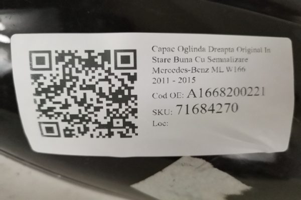 Capac Oglinda Dreapta Original In Stare Buna Cu Semnalizare Mercedes-Benz  ML  W166 [2011 - 2015] - imagine 7