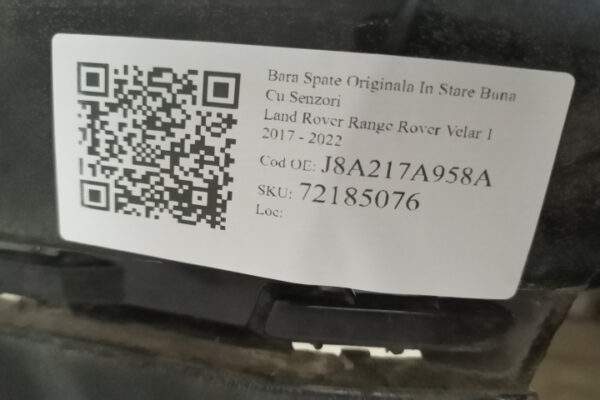 Bara Spate Originala In Stare Buna Cu Senzori Land Rover  Range Rover Velar  1 [2017 - 2022] - imagine 7