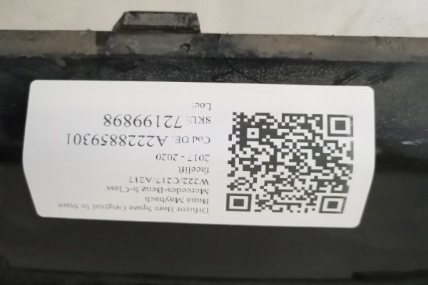 Difuzor  Bara Spate Original In Stare Buna Maybach Mercedes-Benz  S-Class  W222/C217/A217 [facelift] [2017 - 2020] - imagine 7