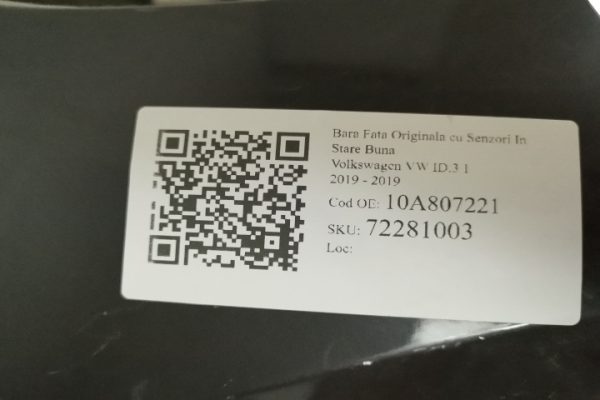 Bara Fata Originala cu Senzori In Stare Buna  Volkswagen VW  ID.3  1 [2019 - 2019] - imagine 7