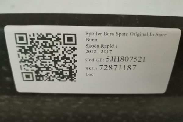 Spoiler Bara Spate Original In Stare Buna   Skoda  Rapid  1 [2012 - 2017] - imagine 7