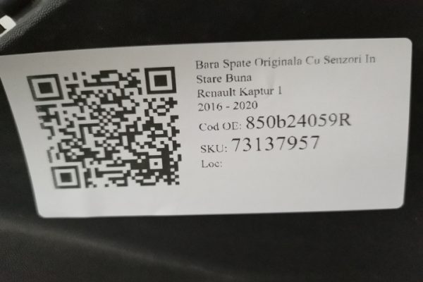 Bara Spate Originala Cu Senzori In Stare Buna   Renault  Kaptur  1 [2016 - 2020] - imagine 7