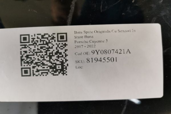 Bara Spate Originala Cu Senzori In Stare Buna Porsche  Cayenne  3 [2017 - 2022] - imagine 7