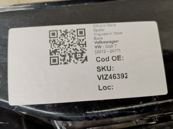 Difuzor Bara Spate R LINE Volkswagen VW  Golf 8 [2020 - 2024] Originala In Stare Buna - imagine 8