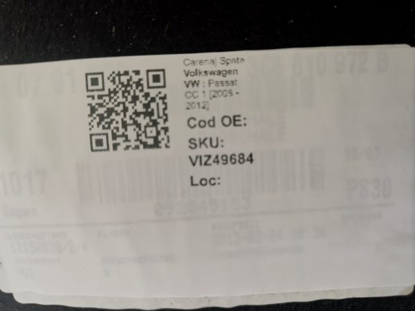 Carenaj Spate Volkswagen VW  Passat CC 1 [2008 - 2012] Original In Stare Buna - imagine 8