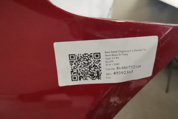 Bara Spate Originala Cu Senzori In Stare Buna Si Fusta E Tron Audi A3 8V (facelift) 2016 2017 2018 2019 2020 Sportback hatchback 5-usi 8v4807521aa - imagine 8